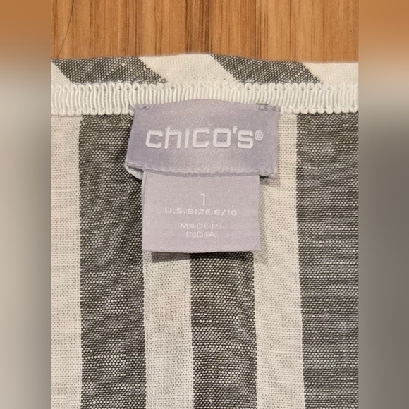 NWOT Chicos Striped Linen Sleeveless Top - Picture 4 of 6